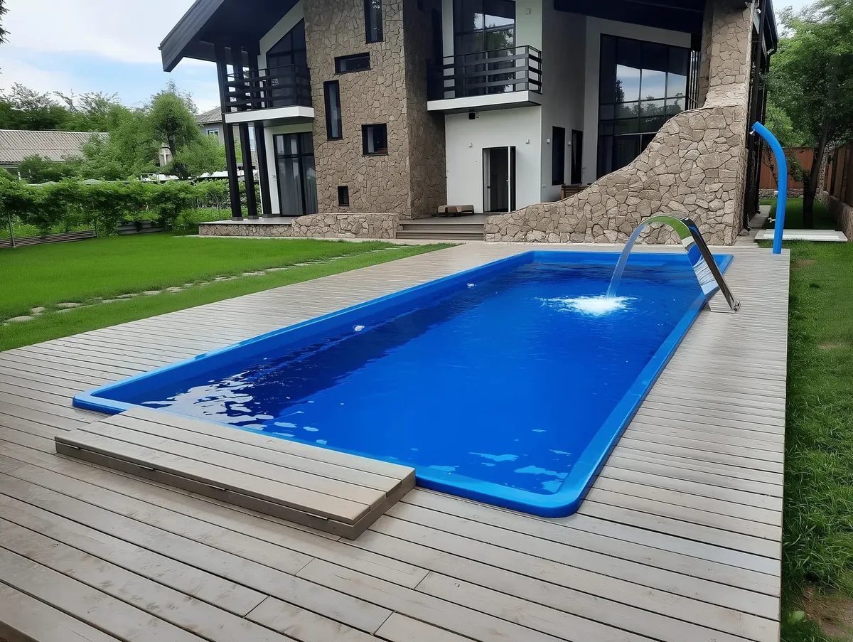 Композитный бассейн Laguna 9 — вид сверху в Тихвине